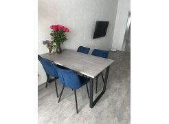 Стол Лота Лофт 140 25 мм черный матовый / бетон фото покупателя 887