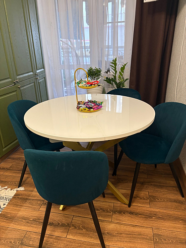 Стул на металлокаркасе Gabi latte / gold / black фото покупателя 638