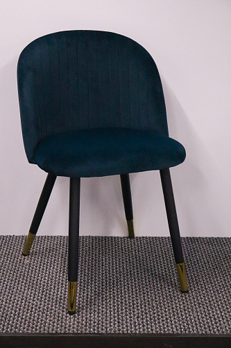 Стул на металлокаркасе Gabi 1 light blue / black / gold из шоурума 9