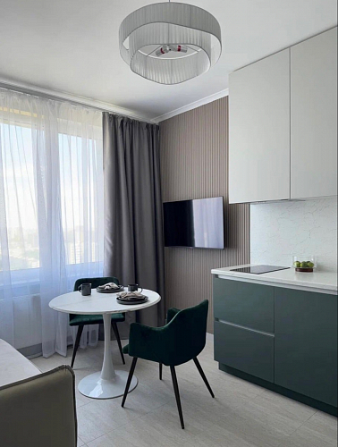 Стол Тулип 90х73 дуб вотан / белый  - Уцененный экземпляр фото покупателя 46