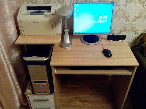 Компьютерный стол Джаз-24 правый дуб сонома фото покупателя 154