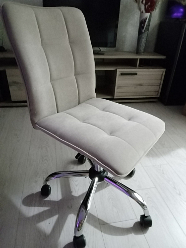 Компьютерное кресло One/Ван флок молочный 4 фото покупателя 15