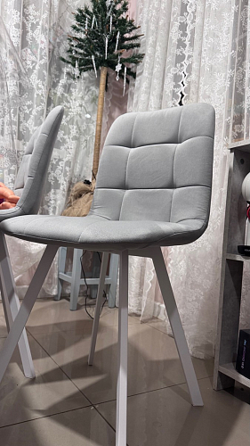 Стул на металлокаркасе Чилли К темно-серый (velutto 32) / черный фото покупателя 520