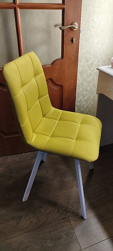 Стул на металлокаркасе Чилли К светло-серый велюр / черный каркас фото покупателя 15