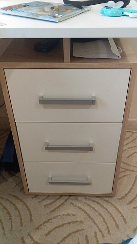 Компьютерный стол Лайт-2 120 см угловой дуб сонома / белый фото покупателя 1