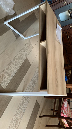 Письменный стол Леон Лофт бетон / черный матовый фото покупателя 152