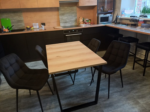 Стол Лота Лофт 120 32 мм бетон / черный матовый фото покупателя 119