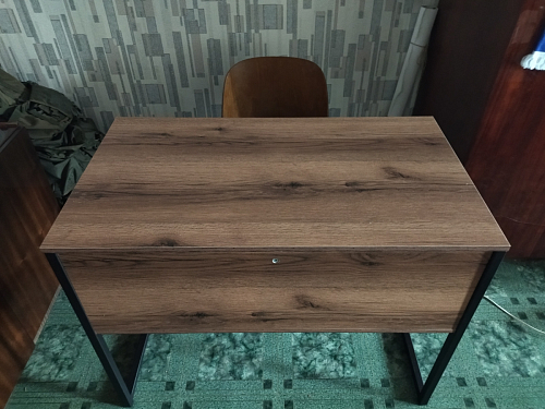 Письменный стол Клер Лофт дуб делано светлый / белый матовый фото покупателя 47