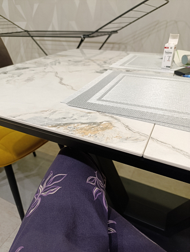 Стол на тумбе Бугун обсидиан / черный фото покупателя 46