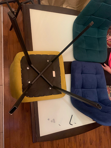 Стул на металлокаркасе Чилли черный / зеленый фото покупателя 862