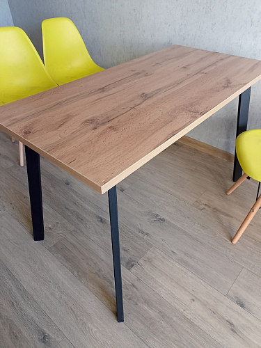 Стол Тринити Лофт 120 32 мм дуб галифакс табако / черный матовый фото покупателя 136