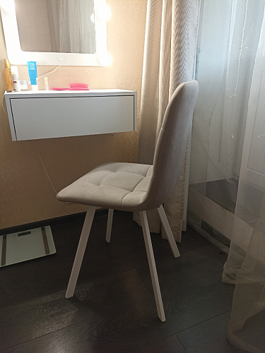 Стул на металлокаркасе Чилли К кирпичный / черный фото покупателя 84