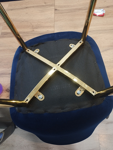 Стул на металлокаркасе Dabl 01 champagne / gold фото покупателя 131