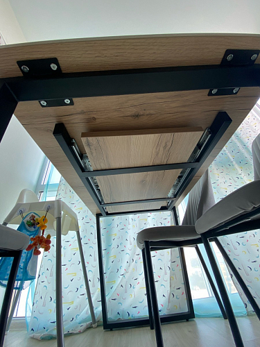 Стол Лота Лофт 140 25 мм черный матовый / бетон фото покупателя 284