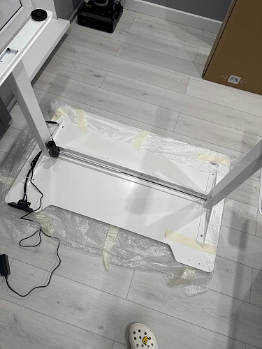 Компьютерный стол Маркос 140х80 тауп / черный фото покупателя 45