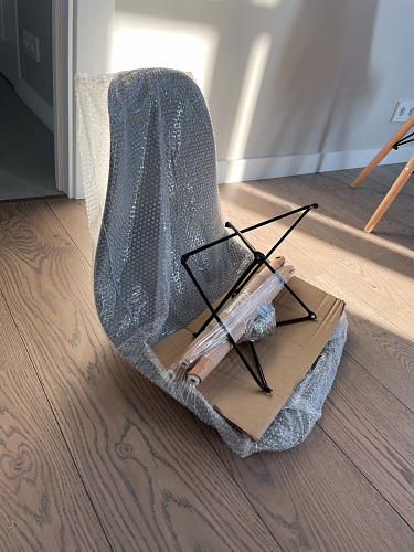 Пластиковый стул Eames PC-015 серо-голубой / дерево фото покупателя 208