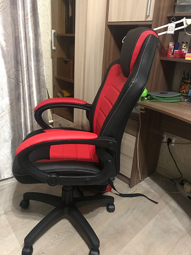 Компьютерное кресло Kadis темно-красное / черное фото покупателя 27