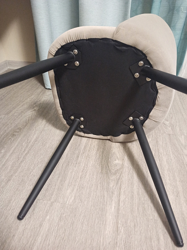 Стул на металлокаркасе Gabi 1 light blue / black / gold фото покупателя 314