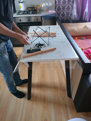 Стол Тринити Лофт 120 25 мм черный матовый / юта фото покупателя 169