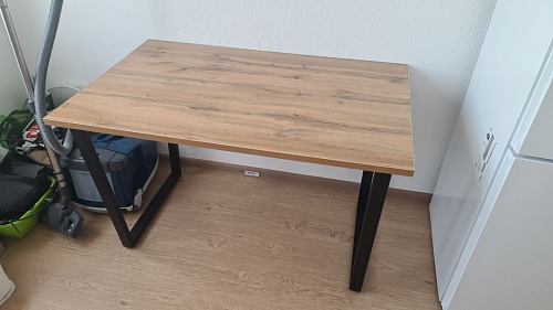 Деревянный стол Лота Лофт 120x75 дуб крафт табачный / черный матовый фото покупателя 142