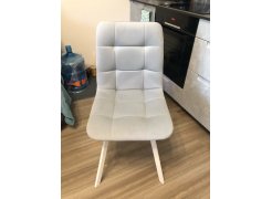 Стул на металлокаркасе Чилли синяя ткань / белый фото покупателя 2