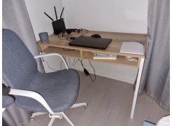 Письменный стол Леон Лофт дуб делано темный / черный матовый фото покупателя 42