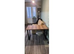 Стол Лота Лофт 140 25 мм черный матовый / дуб вотан фото покупателя 351