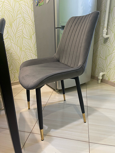 Стул на металлокаркасе Seda 01 blue / gold / black фото покупателя 77