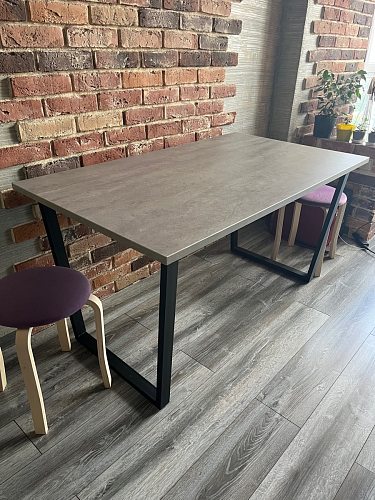 Стол раскладной Лота Лофт 120 25 мм юта / черный матовый фото покупателя 649