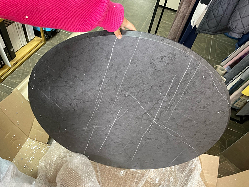 Стол Тулип 90х73 белый мрамор / золото фото покупателя 42