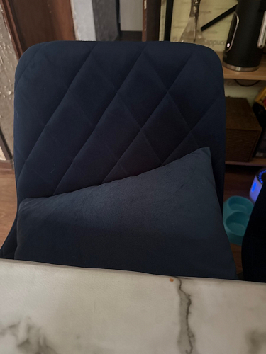 Стул на металлокаркасе Баодин К крутящийся фиолетовый teddy 944 / черный фото покупателя 28