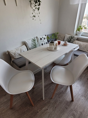 Стол Тринити Лофт 120 32 мм дуб галифакс табако / черный матовый фото покупателя 766