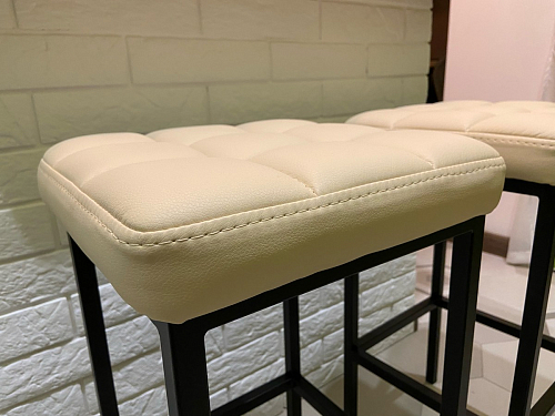 Барный стул Лофт микровелюр катания блэк / черный матовый фото покупателя 12