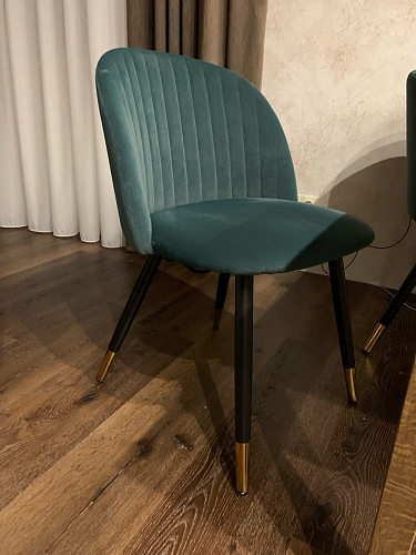 Стул на металлокаркасе Gabi green / black / silver фото покупателя 102