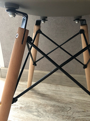 Пластиковый стул Eames PC-015 серо-голубой / дерево фото покупателя 421