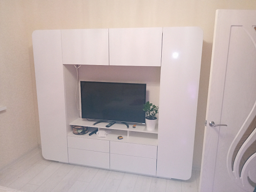 Готовая гостиная Румба белый / белый глянец  - Уцененный экземпляр фото покупателя 76