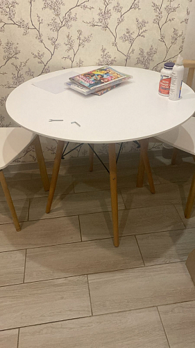 Стол Table 80 white / wood фото покупателя 9