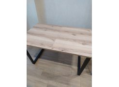 Деревянный стол Лота Лофт 120(160)х75 черный матовый / бетон светлый фото покупателя 477
