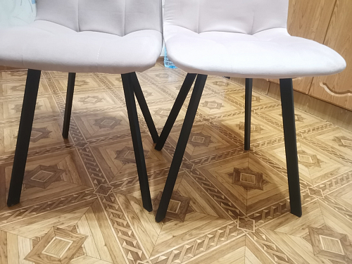 Стул на металлокаркасе Чилли К темно-серый (velutto 32) / черный фото покупателя 637