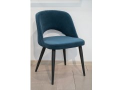 Стул на металлокаркасе Lars Diag blue / натуральный дуб из шоурума 1