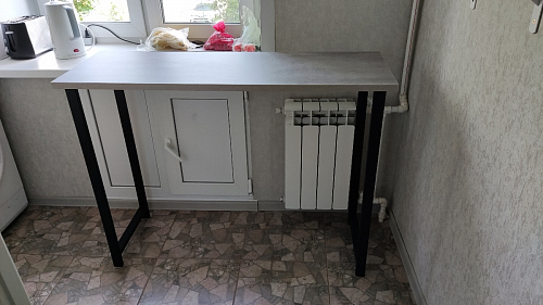 Барная стойка Дилан Лофт 120х40х90 бетон светлый фото покупателя 119