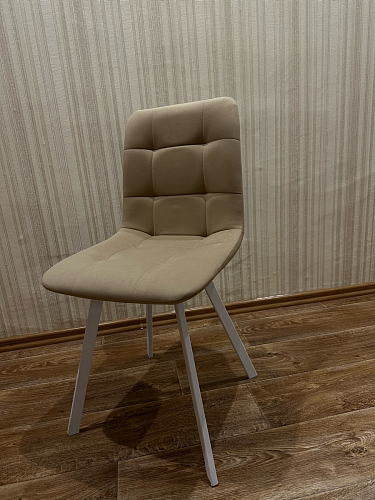 Стул на металлокаркасе Чилли К светло-серый велюр / черный каркас фото покупателя 132