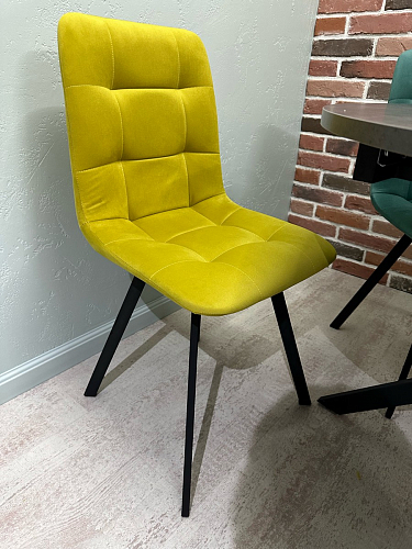 Стул на металлокаркасе Чилли К светло-серый велюр / черный каркас фото покупателя 438