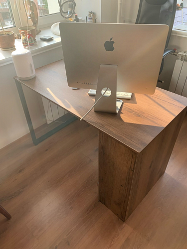 Письменный стол Битти Лофт 116х60х75 дуб вотан / белый матовый фото покупателя 110