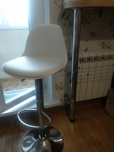 Барный стул Soft gray / chrome фото покупателя 3