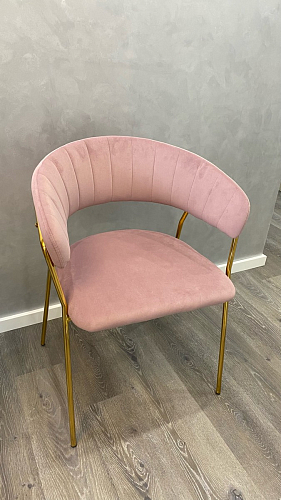 Стул на металлокаркасе Kamelia green / gold фото покупателя 69