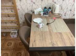 Стол Центавр 120(160)х70х75 файерстоун / черный матовый фото покупателя 44