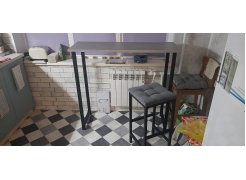 Барная стойка Дилан Лофт 120х60х90 бетон фото покупателя 154