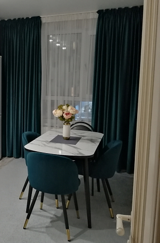 Стул на металлокаркасе Gabi 1 light blue / black / gold фото покупателя 539