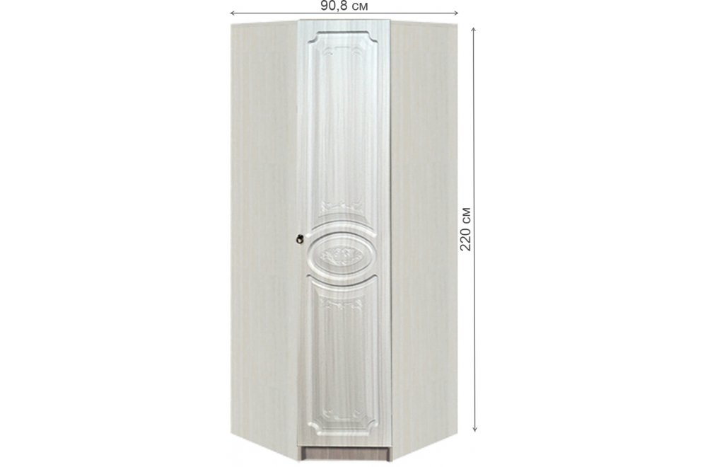 Шкаф угловой Кэт — 6 бодега / сандал белый